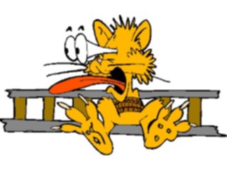 Sticker Custom Preview Image #018473 Animals Cartoons Cat Scared5