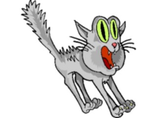 Sticker Custom Preview Image #018475 Animals Cartoons Cat Scared7
