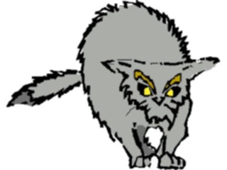 Sticker Custom Preview Image #018478 Animals Cartoons Cat Scary