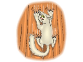 Sticker Custom Preview Image #018483 Animals Cartoons Cat Scratching5