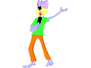 Sticker Custom Preview Image #018487 Animals Cartoons Cat Singing
