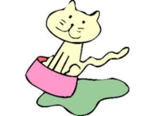 Sticker Custom Preview Image #018490 Animals Cartoons Cat Sitting2