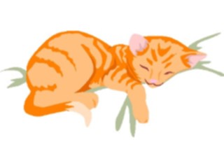 Sticker Custom Preview Image #018497 Animals Cartoons Cat Sleeping4