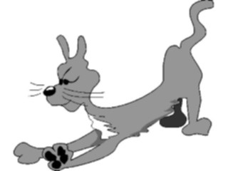 Sticker Custom Preview Image #018514 Animals Cartoons Cat Stretching1