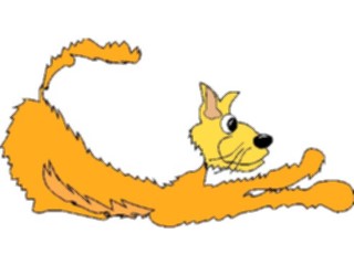 Sticker Custom Preview Image #018516 Animals Cartoons Cat Stretching3