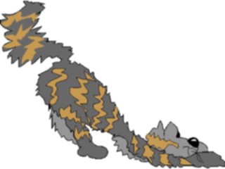 Sticker Custom Preview Image #018517 Animals Cartoons Cat Stretching4