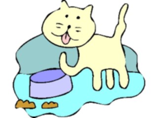 Sticker Custom Preview Image #018521 Animals Cartoons Cat Tasting1