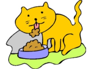 Sticker Custom Preview Image #018523 Animals Cartoons Cat Tasting3