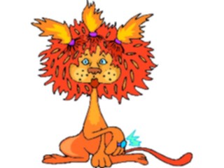 Sticker Custom Preview Image #018535 Animals Cartoons Cat Wearing Wig