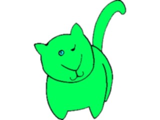 Sticker Custom Preview Image #018538 Animals Cartoons Cat Winking