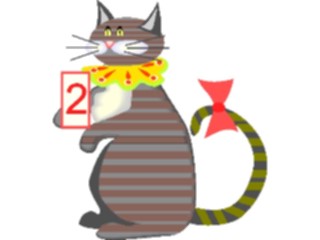 Sticker Custom Preview Image #018542 Animals Cartoons Catwith Block