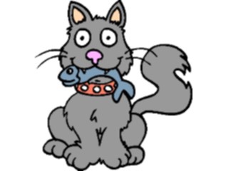Sticker Custom Preview Image #018543 Animals Cartoons Catwith Fish