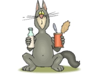 Sticker Custom Preview Image #018549 Animals Cartoons Catwith Meal2