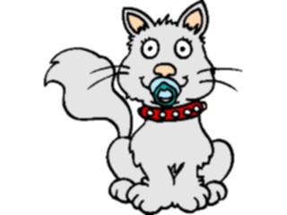 Sticker Custom Preview Image #018557 Animals Cartoons Catwith Pacifier