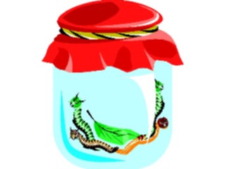 Sticker Custom Preview Image #018588 Animals Cartoons Caterpillarsin Jar