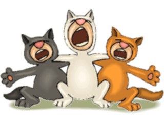 Sticker Custom Preview Image #018599 Animals Cartoons Cats Singing