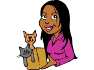 Sticker Custom Preview Image #018601 Animals Cartoons Catswith Owner