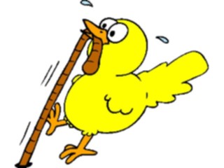 Sticker Custom Preview Image #018646 Animals Cartoons Chickwith Worm