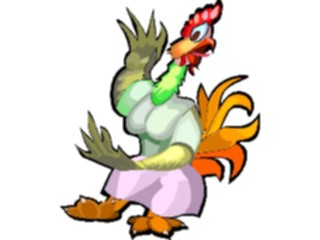 Sticker Custom Preview Image #018675 Animals Cartoons Chicken Frightened1