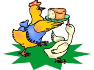 Sticker Custom Preview Image #018687 Animals Cartoons Chickenwith Bread