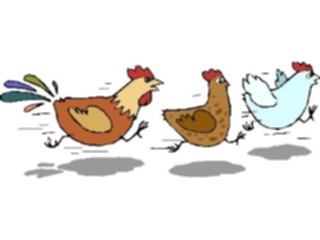 Sticker Custom Preview Image #018688 Animals Cartoons Chickens Running