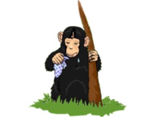 Sticker Custom Preview Image #018695 Animals Cartoons Chimp Crying