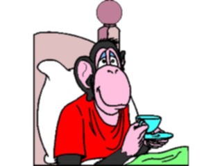 Sticker Custom Preview Image #018701 Animals Cartoons Chimpin Bed