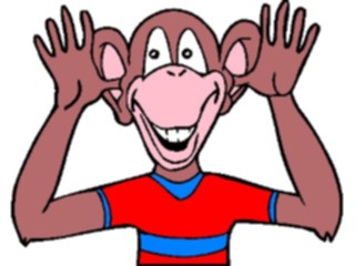 Sticker Custom Preview Image #018702 Animals Cartoons Chimp Making Face