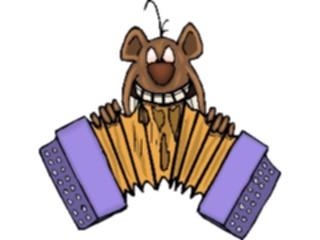 Sticker Custom Preview Image #018712 Animals Cartoons Chipmunk Eating Accordion