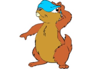 Sticker Custom Preview Image #018715 Animals Cartoons Chipmunk Peeking