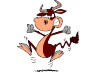 Sticker Custom Preview Image #018756 Animals Cartoons Cow Angry
