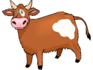 Sticker Custom Preview Image #018758 Animals Cartoons Cow Confused