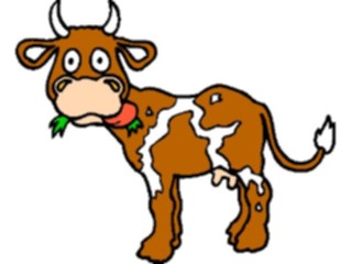 Sticker Custom Preview Image #018760 Animals Cartoons Cow Eating1