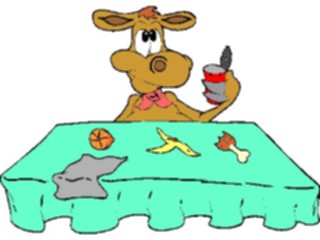 Sticker Custom Preview Image #018761 Animals Cartoons Cow Eating2