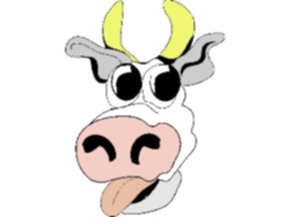 Sticker Custom Preview Image #018764 Animals Cartoons Cow Face