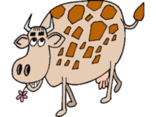 Sticker Custom Preview Image #018765 Animals Cartoons Cow Flower1