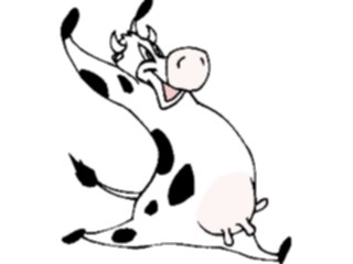 Sticker Custom Preview Image #018767 Animals Cartoons Cow Happy1