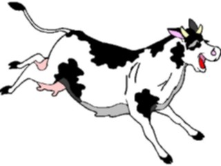 Sticker Custom Preview Image #018768 Animals Cartoons Cow Happy2