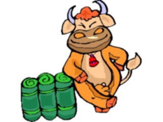 Sticker Custom Preview Image #018769 Animals Cartoons Cow Happy3