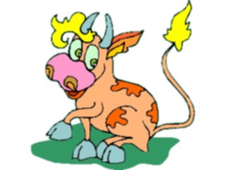 Sticker Custom Preview Image #018786 Animals Cartoons Cow Pretty2