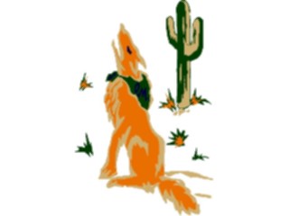Sticker Custom Preview Image #018808 Animals Cartoons Coyote Howling3