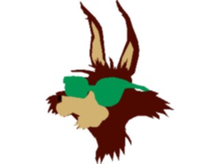 Sticker Custom Preview Image #018811 Animals Cartoons Coyotein Shades
