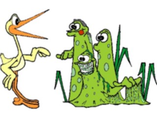 Sticker Custom Preview Image #018830 Animals Cartoons Crane Swamp Creature