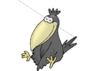 Sticker Custom Preview Image #018839 Animals Cartoons Crow Happy