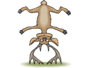 Sticker Custom Preview Image #018869 Animals Cartoons Deer Upside Down2