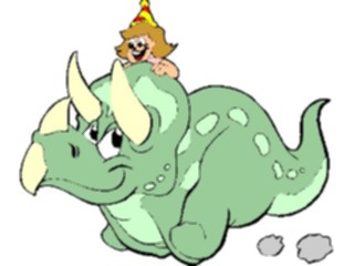 Sticker Custom Preview Image #018964 Animals Cartoons Dinosaur Girl1