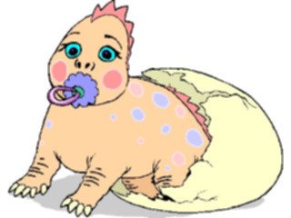 Sticker Custom Preview Image #018966 Animals Cartoons Dinosaur Hatching