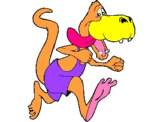 Sticker Custom Preview Image #018975 Animals Cartoons Dinosaur Running3
