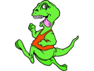 Sticker Custom Preview Image #018976 Animals Cartoons Dinosaur Running4