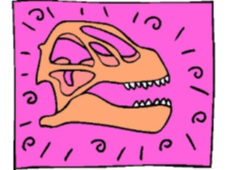 Sticker Custom Preview Image #018980 Animals Cartoons Dinosaur Skull03